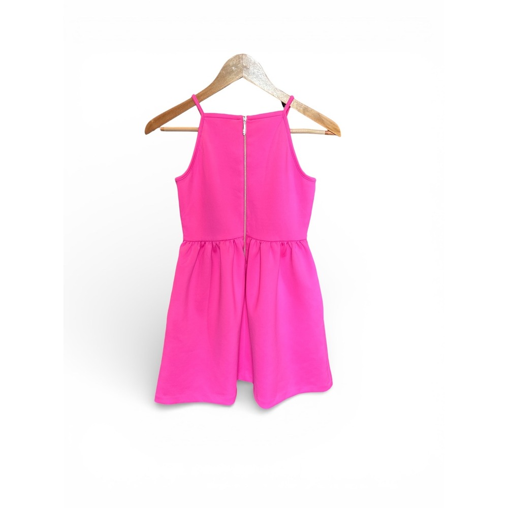 Lilly Pulitzer Girls Elize Dress Raz‎ Berry Pink Gold Trim XL 12-14 NWT - Picture 2 of 12